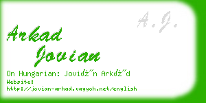 arkad jovian business card
